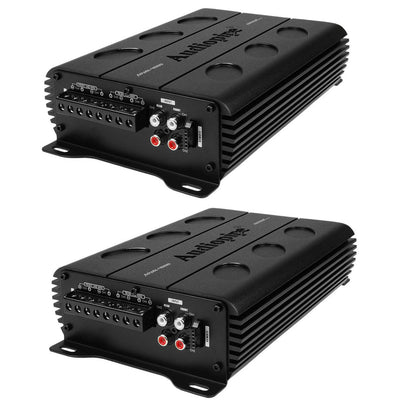 Audiopipe 1200 Watt Class AB 4 Channel Amp Car Audio Speaker Amplifier (2 Pack)
