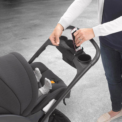 Chicco Lightweight Car Seat Compatible Shuttle Frame Baby Infant Stroller, Black