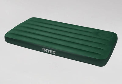Intex Inflatable Downy Outdoor Camping Air Mattress w/ Foot Pump, Twin (5 Pack)