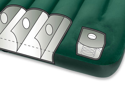 Intex Inflatable Downy Outdoor Camping Air Mattress w/ Foot Pump, Twin (5 Pack)