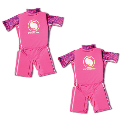 Swimline Pink Lycra Floating Swim Trainer Wet Suit Life Vest, Medium (2 Pack)