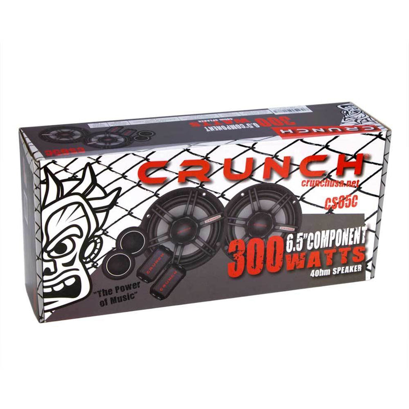 Crunch 300W Full Range 2 Way 4 Ohm Component Car Audio 6.5" Speaker (6 Pairs)