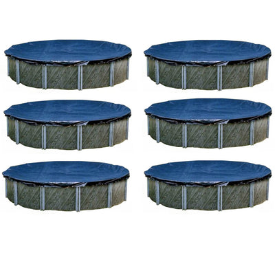 Swimline 18 Foot Above Ground Round Winter Swimming Pool Cover, Blue (6 Pack) - VMInnovations