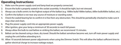QUANTUM 600W Watt HPS & MH Dimmable Digital Grow Light Lamp Ballast (6 Pack)