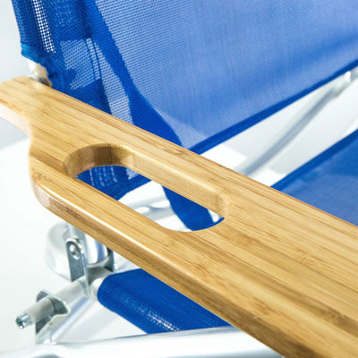 Ostrich The Original 3N1 Lightweight Beach Lounge Chair with Footrest, Blue