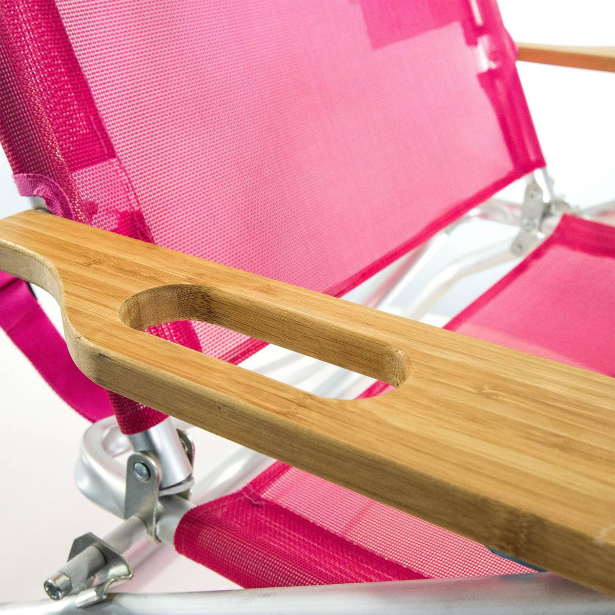 Ostrich Original 3N1  Outdoor Beach Lounge Chair with Footrest, Pink (Open Box) - VMInnovations