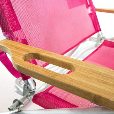 Ostrich 3 N 1 Aluminum Frame 5 Position Reclining Beach Chair, Pink (Damaged)