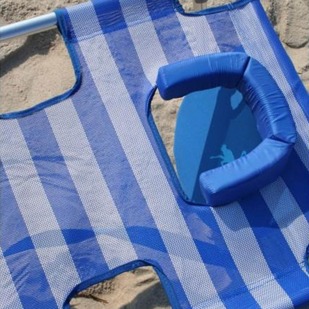 Ostrich 3 N 1 Aluminum 5 Position Reclining Beach Chair, Striped (Used)