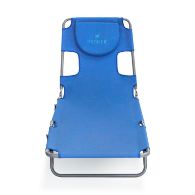 Ostrich The Original Chaise Lounge Facedown Beach Pool Tanning Chair, Ocean Blue