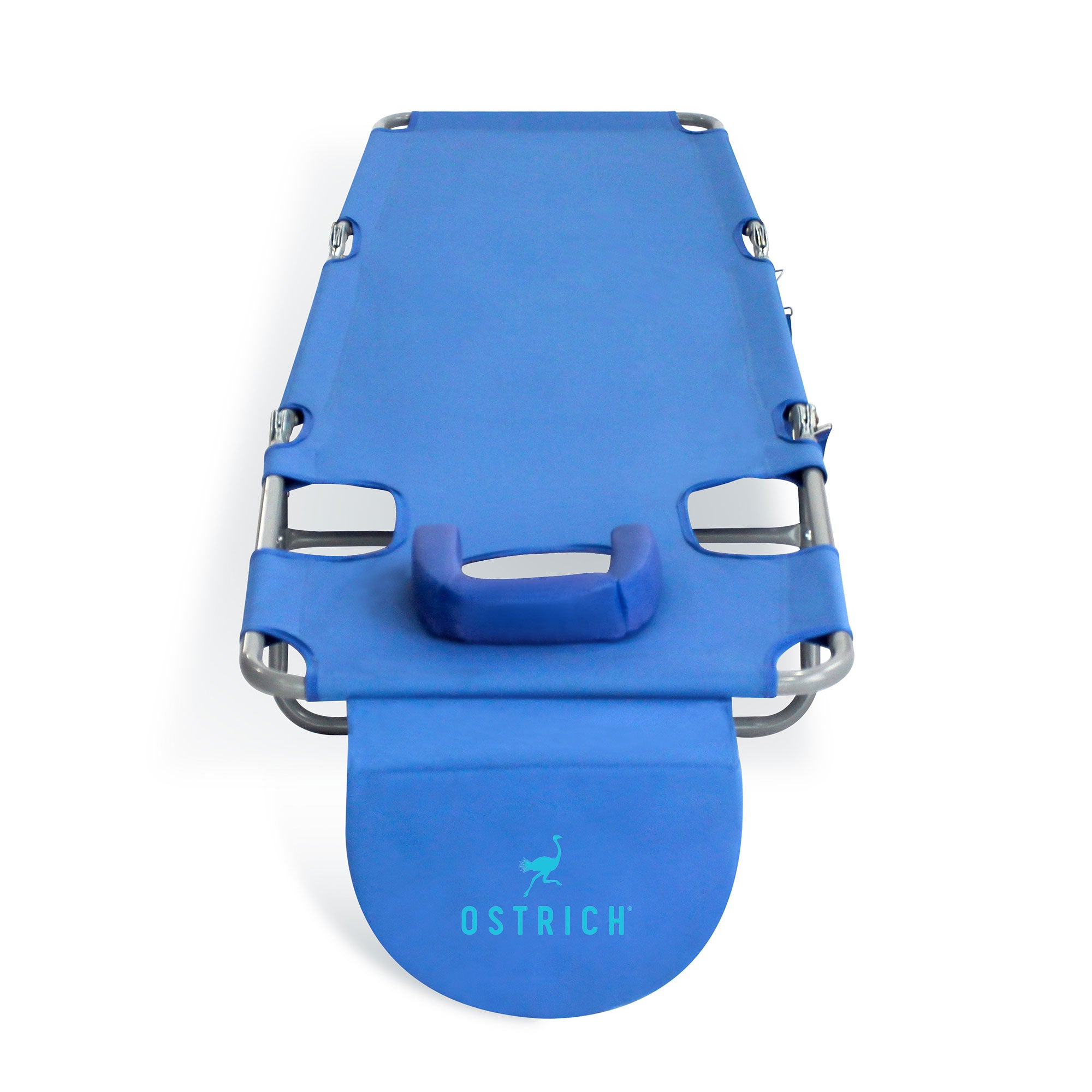 Ostrich Chaise Lounge, Facedown Beach Camping Pool Tanning Chair, Blue(Open Box) - VMInnovations
