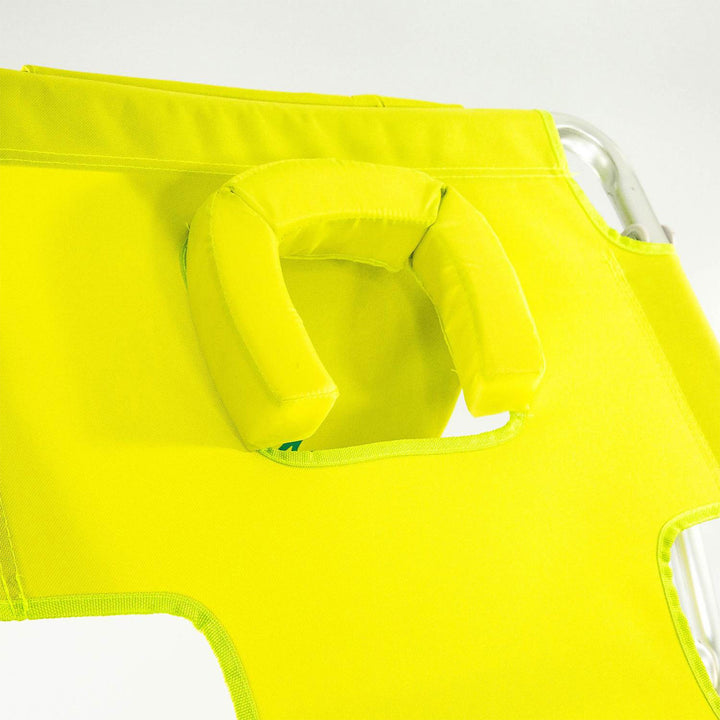 Ostrich Deluxe 3N1 Outdoor Beach Lounge Chair w/ Footrest, Lime Green (Open Box)