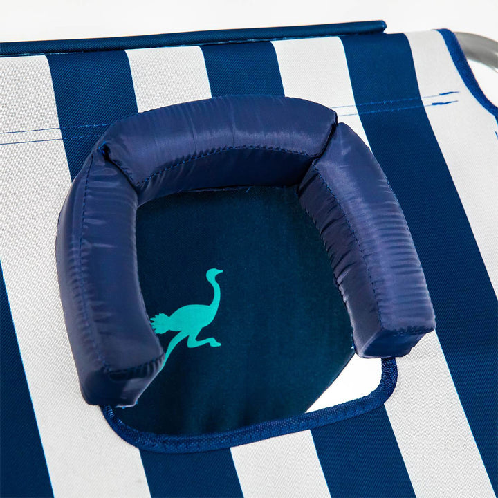 Ostrich Ladies Comfort Lounger, Beach Camping Pool Tanning Chair, Stripe (Used)