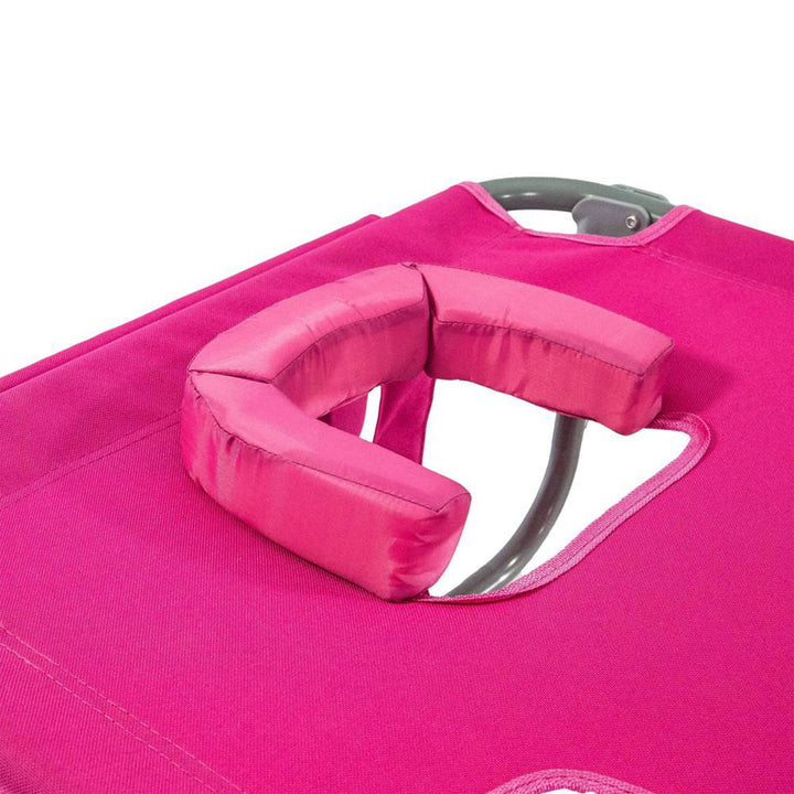Ostrich On-Your-Back Lounge 5 Position Reclining Beach Lake Chair, Pink (Used) - VMInnovations