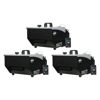 American DJ Mister Kool II Low Lying Water Based Smoke Fog Machine (3 Pack)