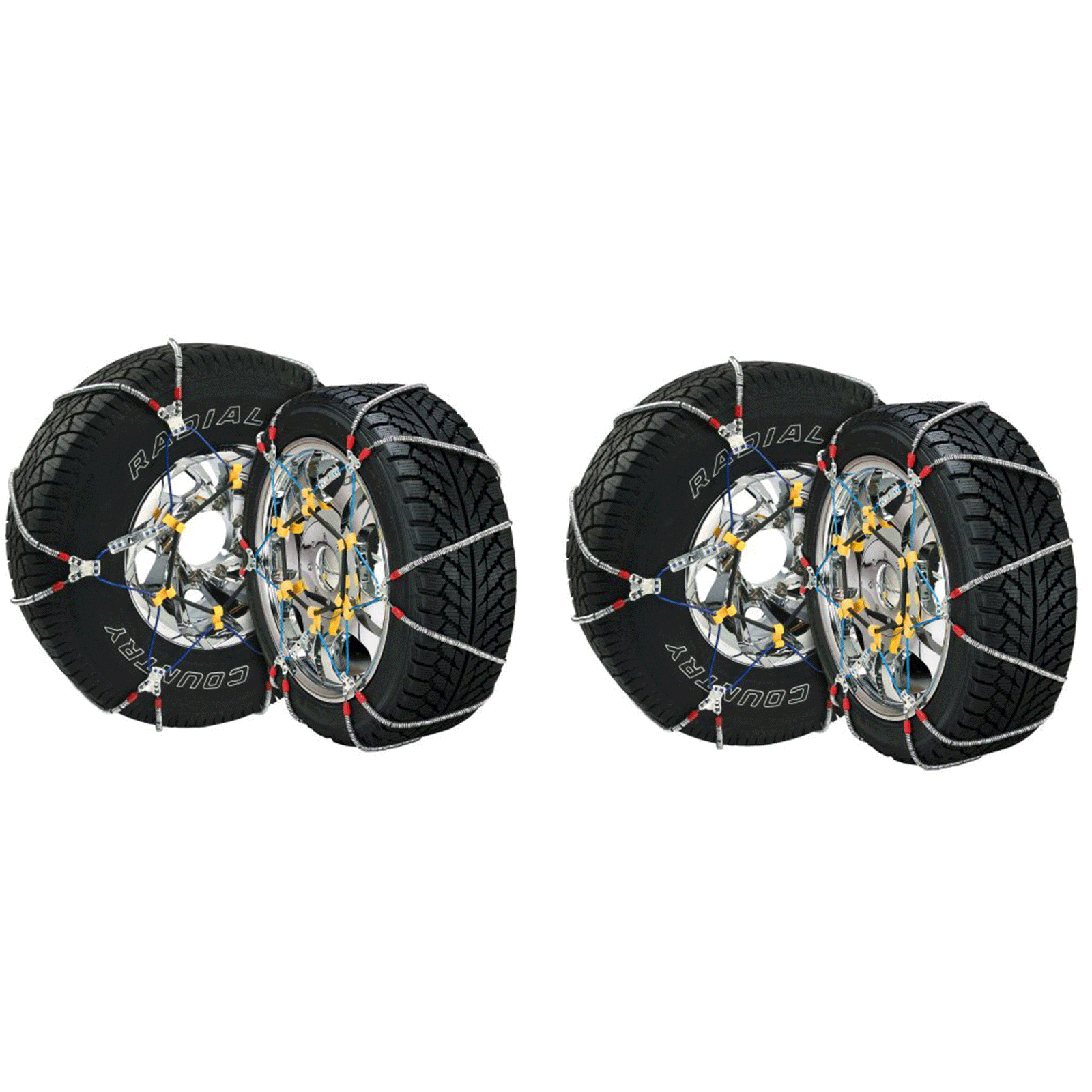 Security Chain SZ492 Super Z6 Car Truck Snow Radial Cable Tire Chain, 4 Pack - VMInnovations