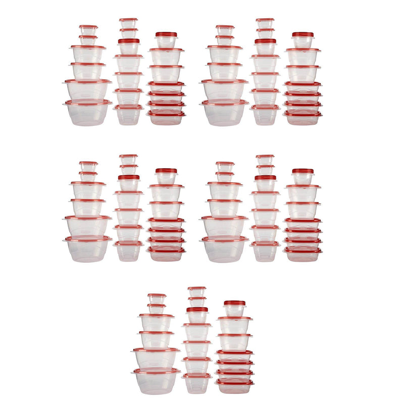Rubbermaid TakeAlongs Assorted Food Storage Containers, 40 Piece Set (5 Pack)