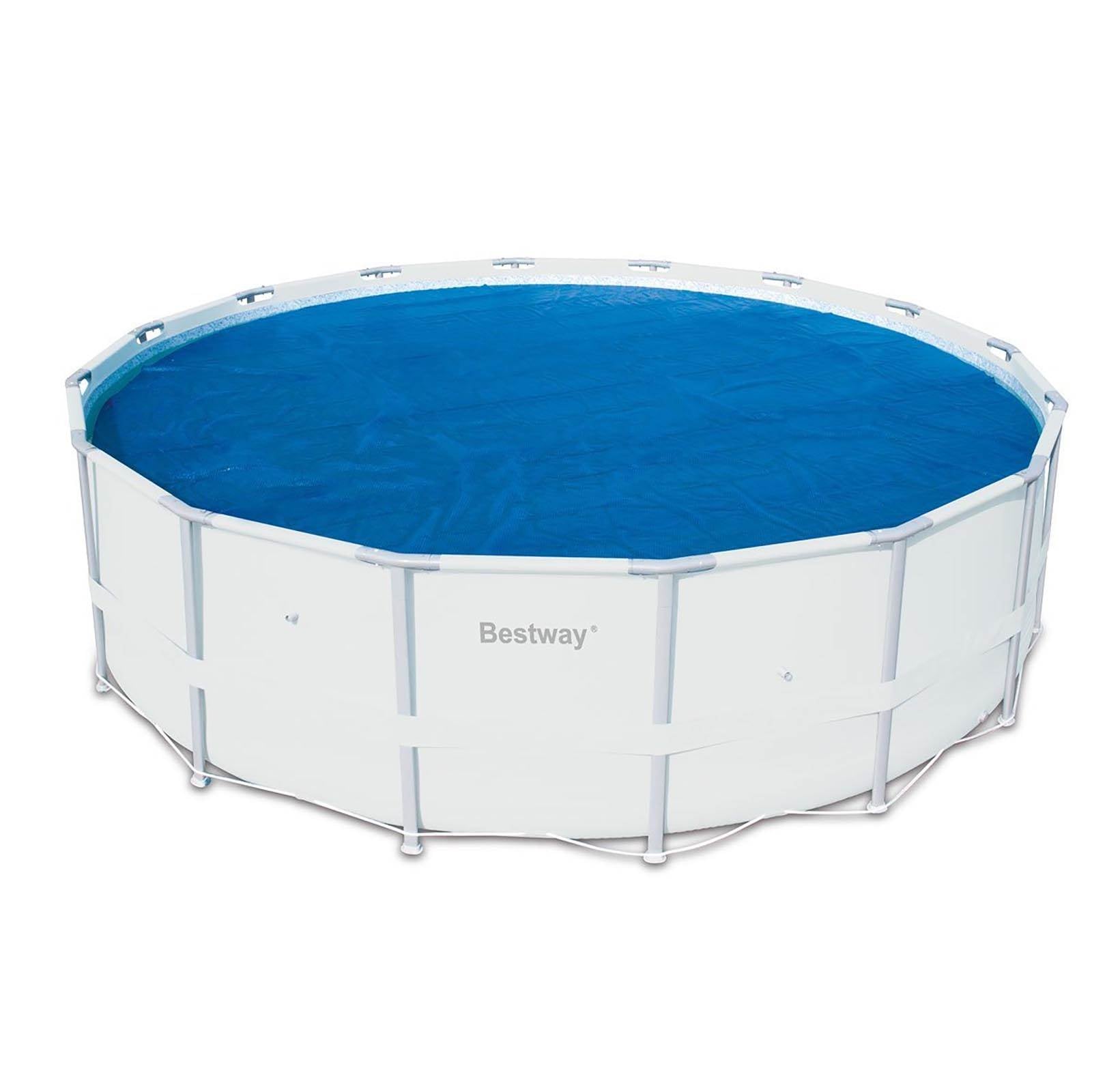 Bestway 14' Round Floating Above Ground Swimming Pool Solar Heat Cover (2 Pack) - VMInnovations