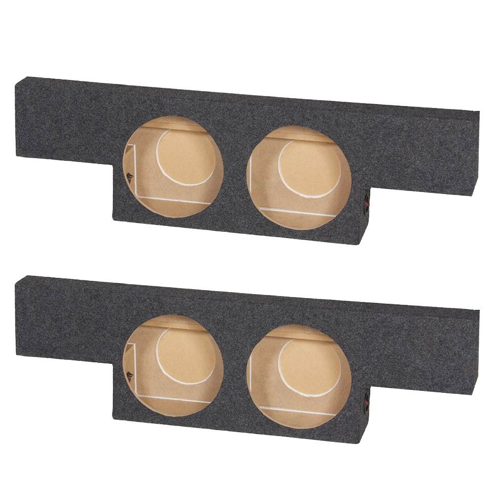 QPower Non HD Crew Cab Behind Seat Dual 12 Inch Subwoofer Box (2 Pack)