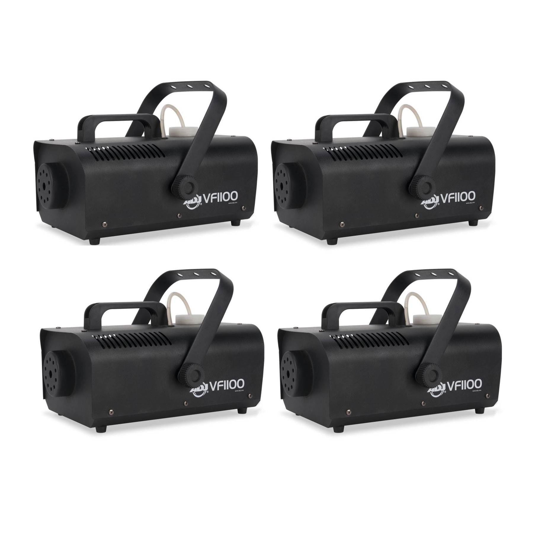 American DJ  1 Liter Medium Size Mobile Smoke Fog Machine w/ Remotes (4 Pack)
