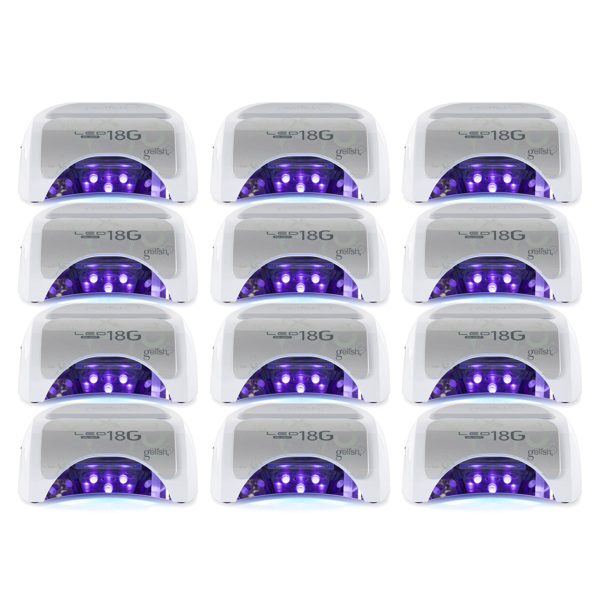 Gelish 18G Professional Salon Gel Nail Polish Dry Cure LED Lamp Light, (12 Pack)