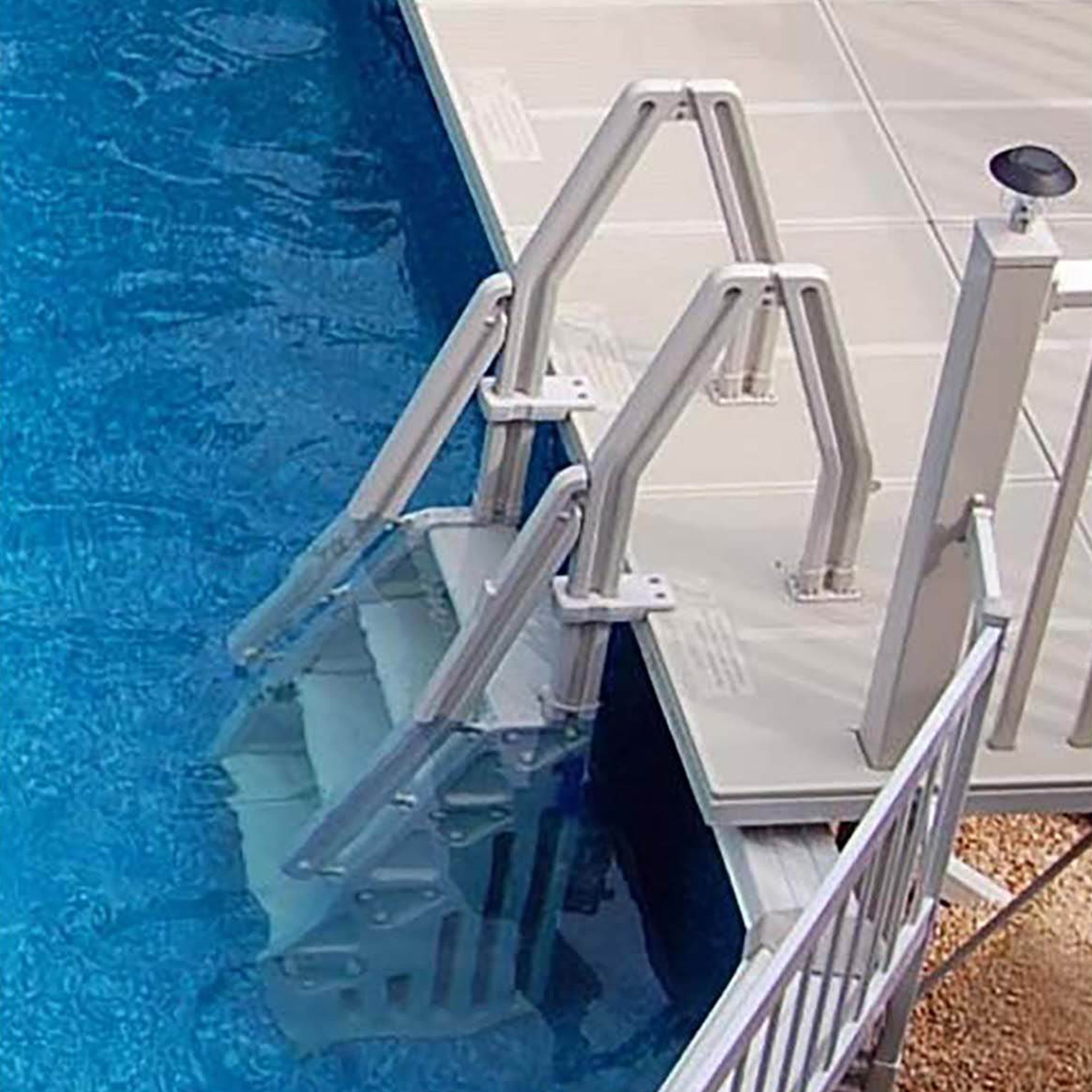 Vinyl Works In Step Above Ground Swimming Pool Ladder & Protective Ladder Mat - VMInnovations