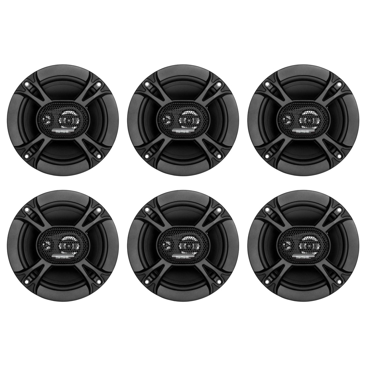 Soundstorm SSL EX365 6.5 Inch 150W 3-Way Car Coaxial Audio Speakers (6 Pack)