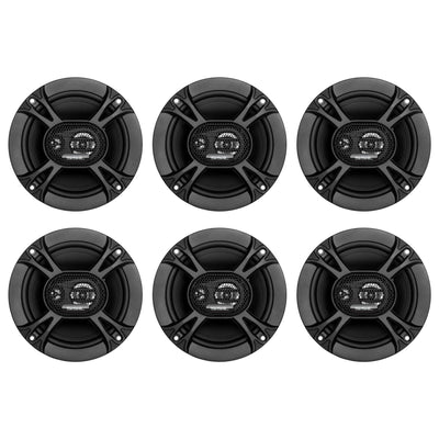 Soundstorm SSL EX365 6.5 Inch 150W 3-Way Car Coaxial Audio Speakers (6 Pack)