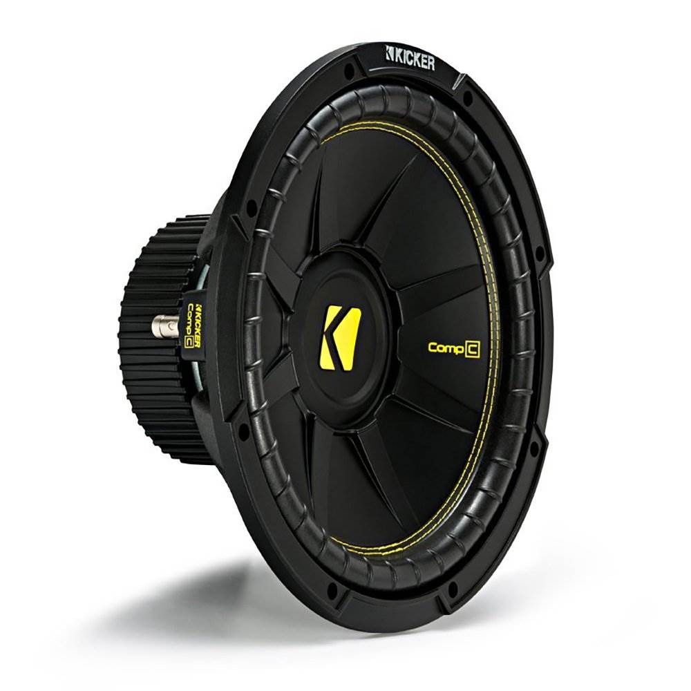 Kicker 12 Inch CompC 1200 Watt 4 Ohm Single Voice Coil SVC Subwoofer (4 Pack)