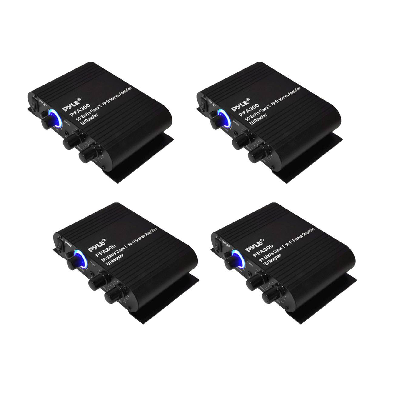 Pyle 90W 2 Channel Hi-Fi Home Audio Stereo Speakers Amplifier w/ Aux (12 Pack) - VMInnovations