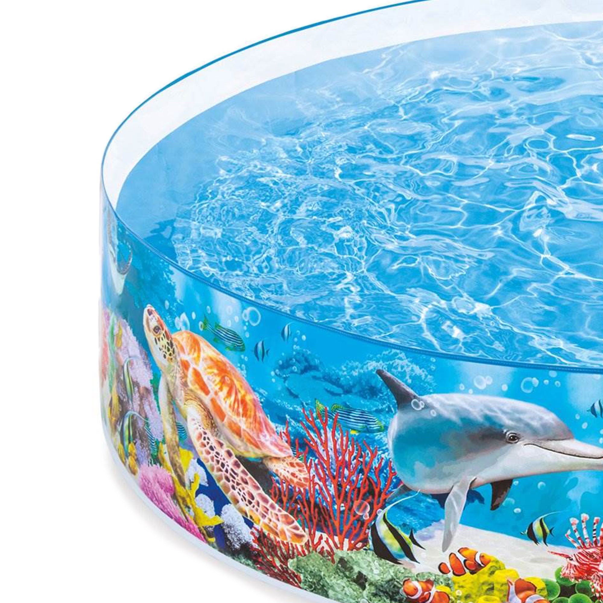 Intex 8ft x 8ft x 18in Deep Sea Blue Snapset Kids Instant Swimming Pool (4 Pack)