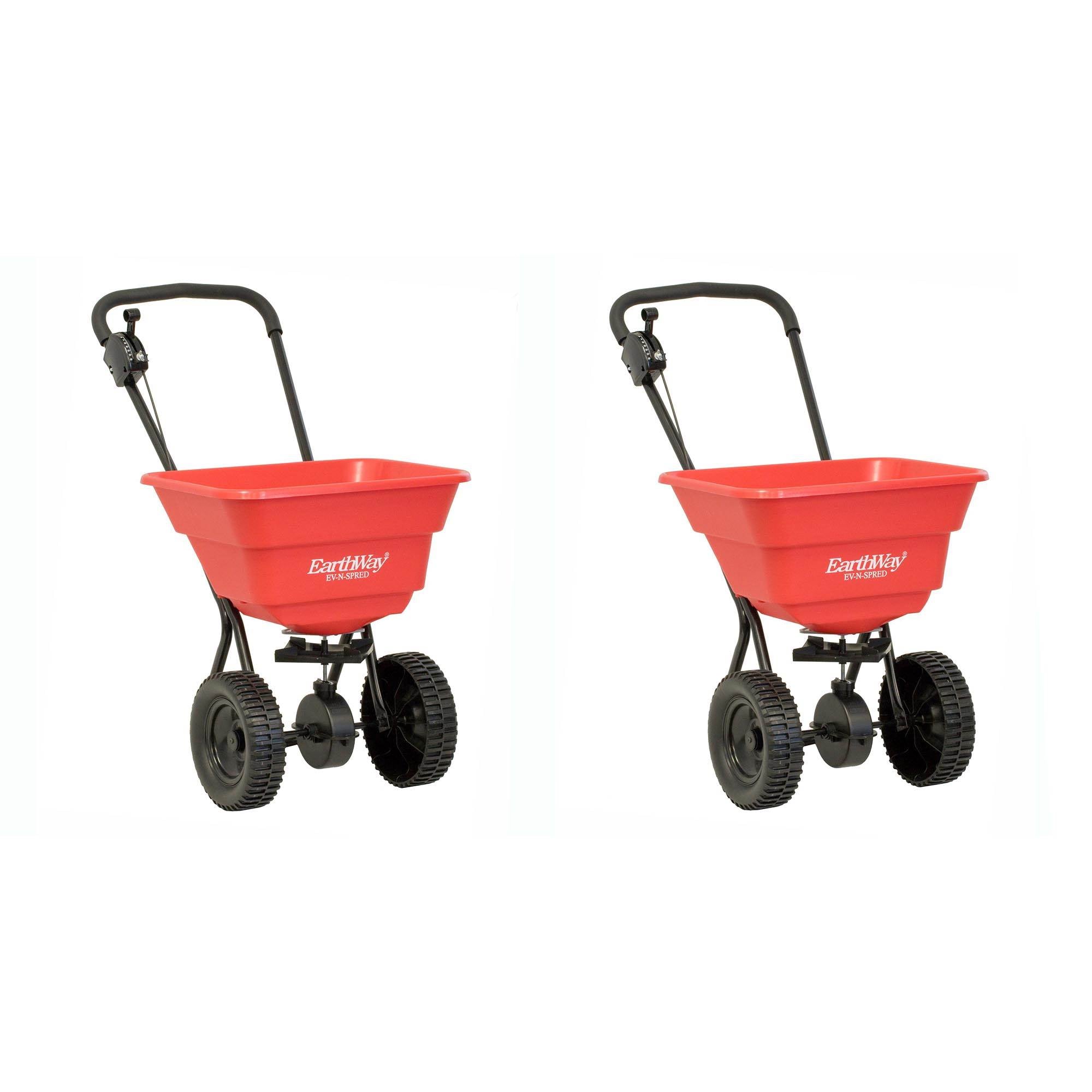 Earthway Plus Deluxe Estate Broadcast Seed and Lawn Fertilizer Spreader (2 Pack)