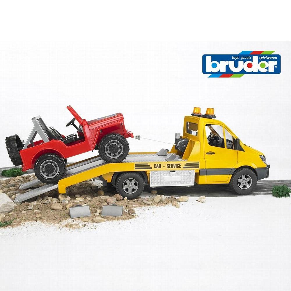 Bruder Toys Mercedes Benz Sprinter Truck with Cross Country Vehicle (4 Pack)