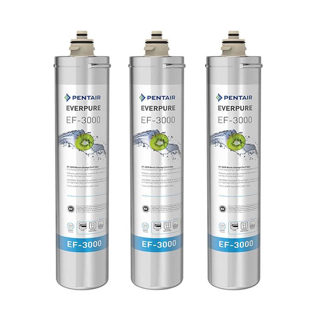 Everpure EF-3000 EV985750 Under Sink Water Filter Replacement Cartridge (3 Pack)