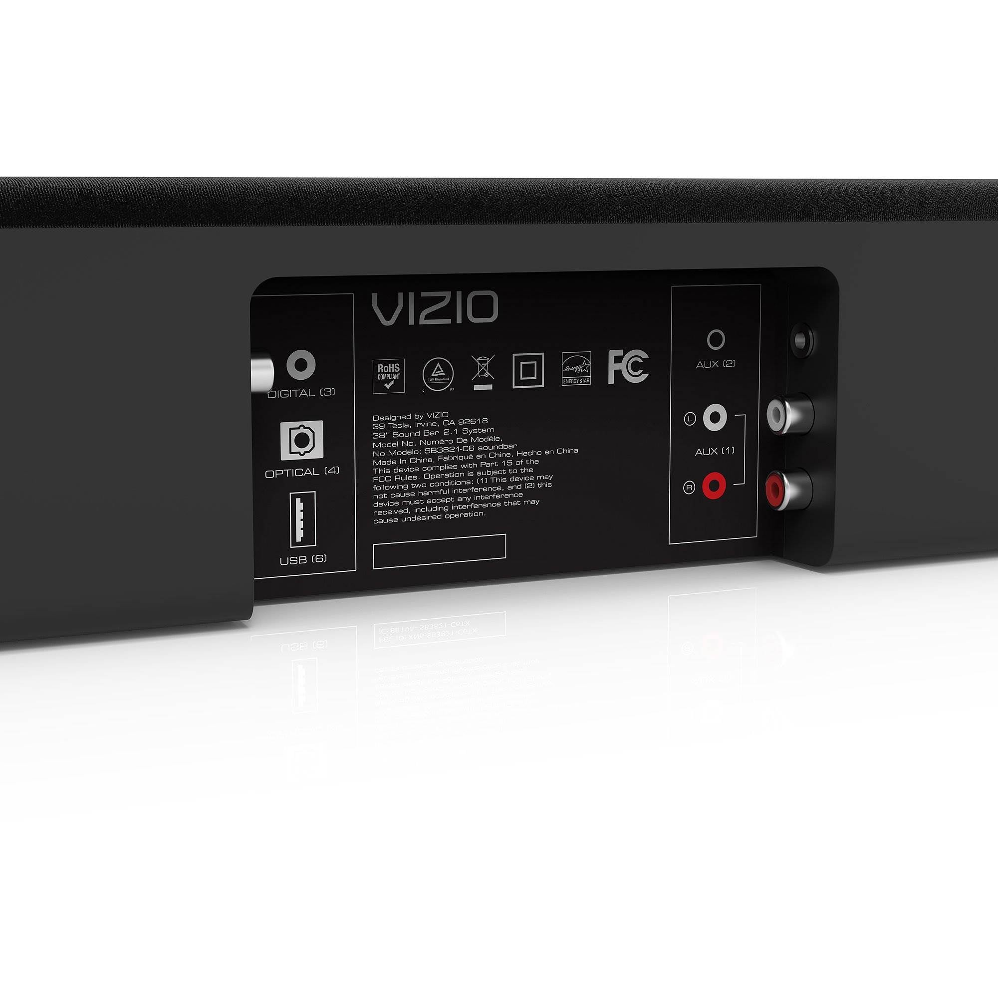 Vizio SB3821-C6C 38 Inch 2.1 Sound Bar System (Certified Refurbished)