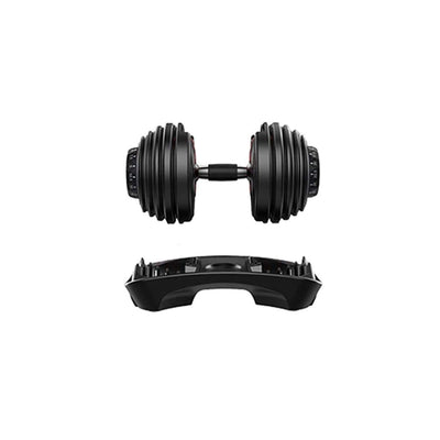 HolaHatha 5 to 52.5 Pound Adjustable Dumbbell Home Gym Equipment (2 Pack)