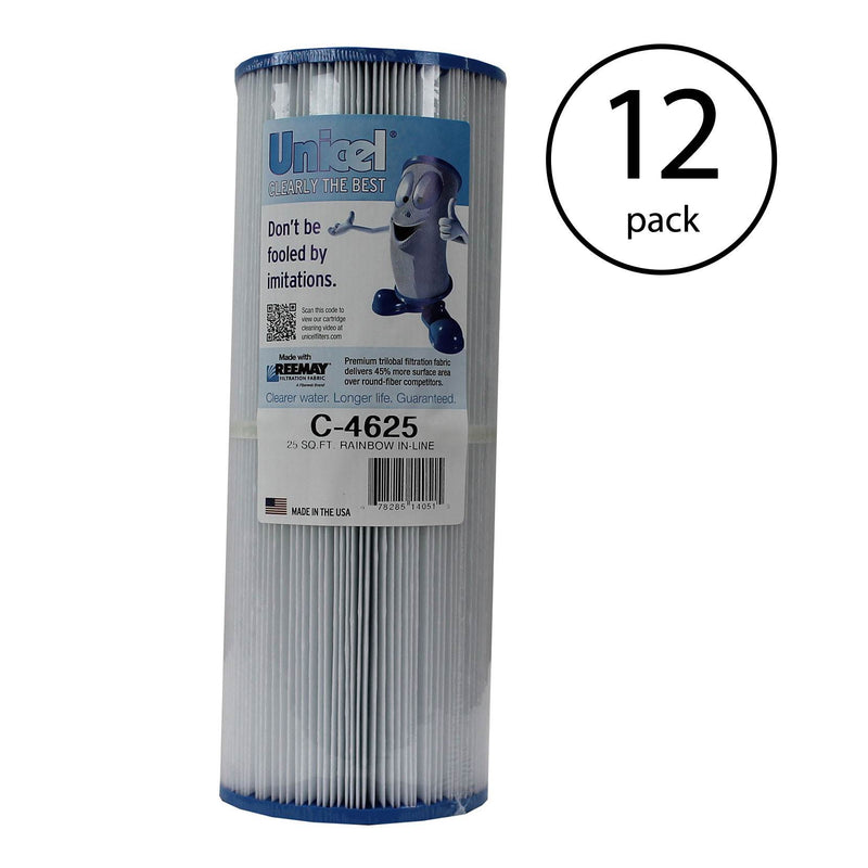 Unicel C-4625 Rainbow Pentair In-Line Replacement Spa Filter Cartridge (12 Pack)