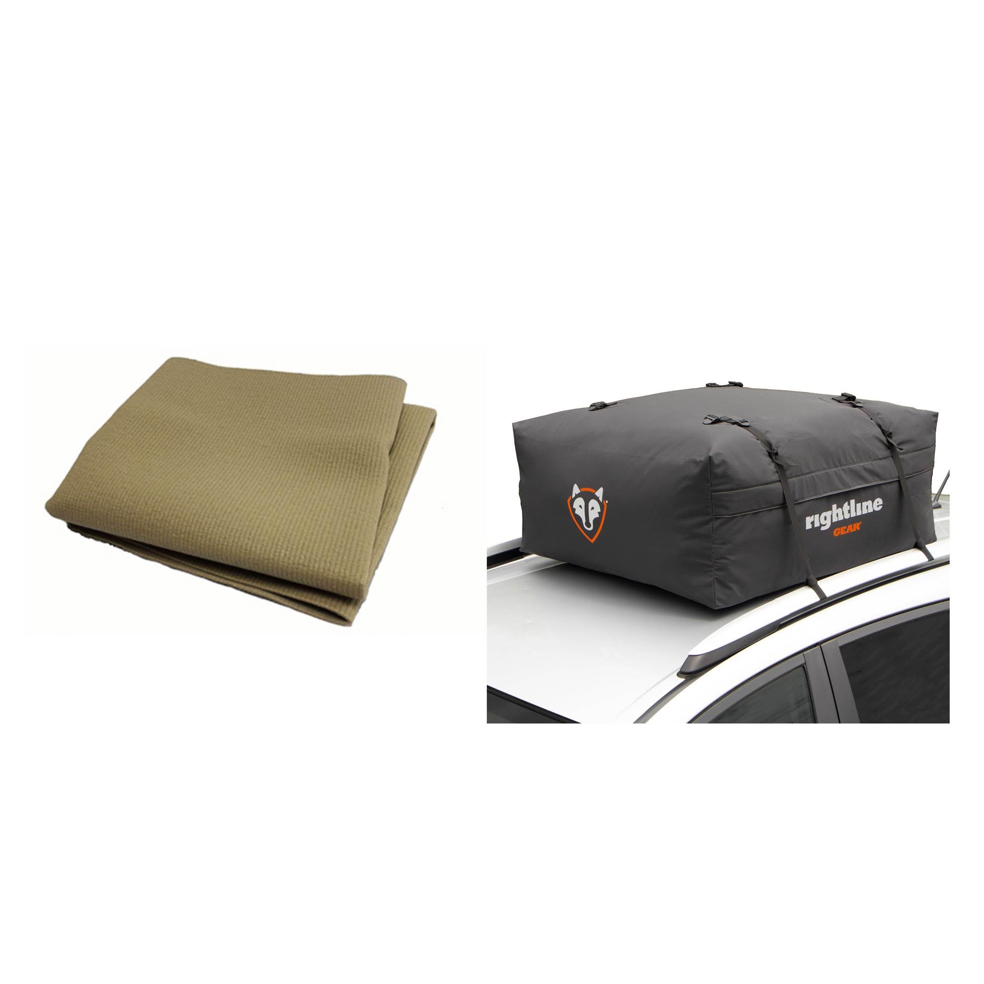 Rightline Gear Range Jr Waterproof Car Rooftop Cargo Carrier & Non-Skid Roof Pad