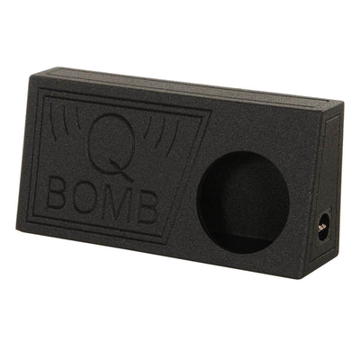 QPower QBomb 10" Single Vented Subwoofer Box with Black Bedliner Spray (2 Pack) - VMInnovations