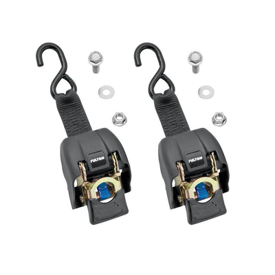 Fulton 2 x 43" Zinc Transom Retractable Ratchet Boat Tie Down Straps (4 Straps)