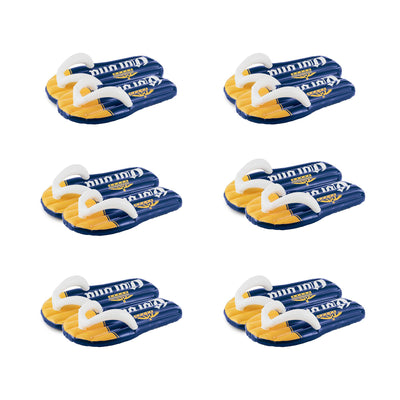 Corona Beer Inflatable Flip Flop Swimming Pool Floats with Cupholders (6 Pack)