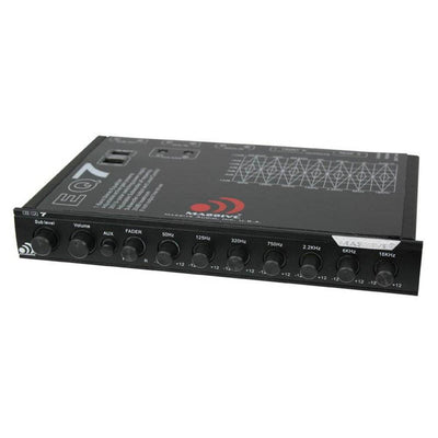 Massive Audio EQ 7 Car Audio 1/2 DIN Equalizer w/ Aux Input (Used)