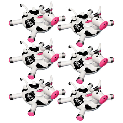 Swimline LOL Swimming Pool Giant Rideable On Cow Inflatable Float (6 Pack) - VMInnovations