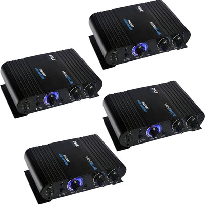 Pyle 90 Watt 8 Ohm Bluetooth Compact Home Studio Class T Amplifier (4 Pack)