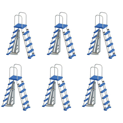 Swimline Above Ground Pool A Frame Ladder with Barrier for 48" Pools (6 Pack)