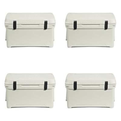 Engel 35 High Performance Durable Roto Molded Airtight White Ice Cooler (4 Pack)