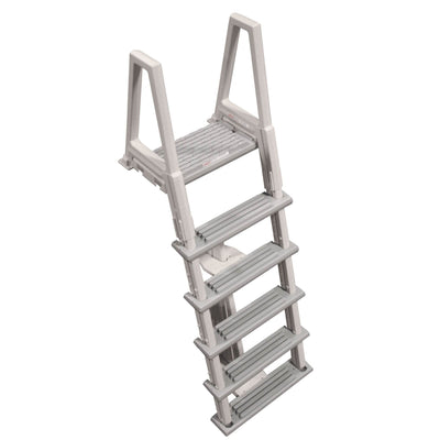 Confer Heavy-Duty Above-Ground Swimming Pool Ladder 46-56 Inches, Gray (6 Pack) - VMInnovations