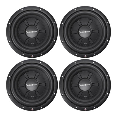 Rockford Fosgate R2 10 inch Max Car Shallow/Slim Subwoofer Audio Power (4 Pack)