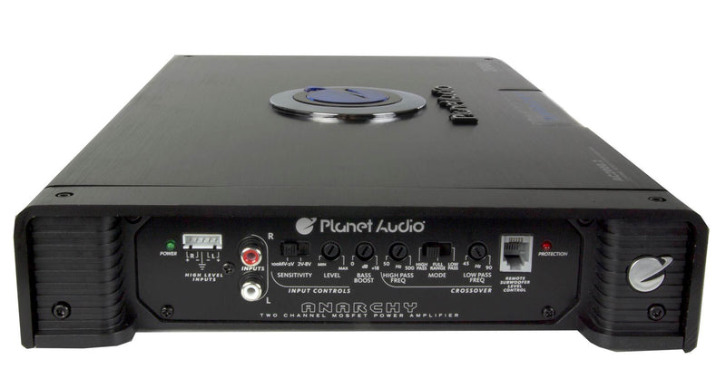 PLANET AUDIO AC2000.2 2000W 2-Ch Amplifier Power Amp AC20002 + Remote (2 Pack)