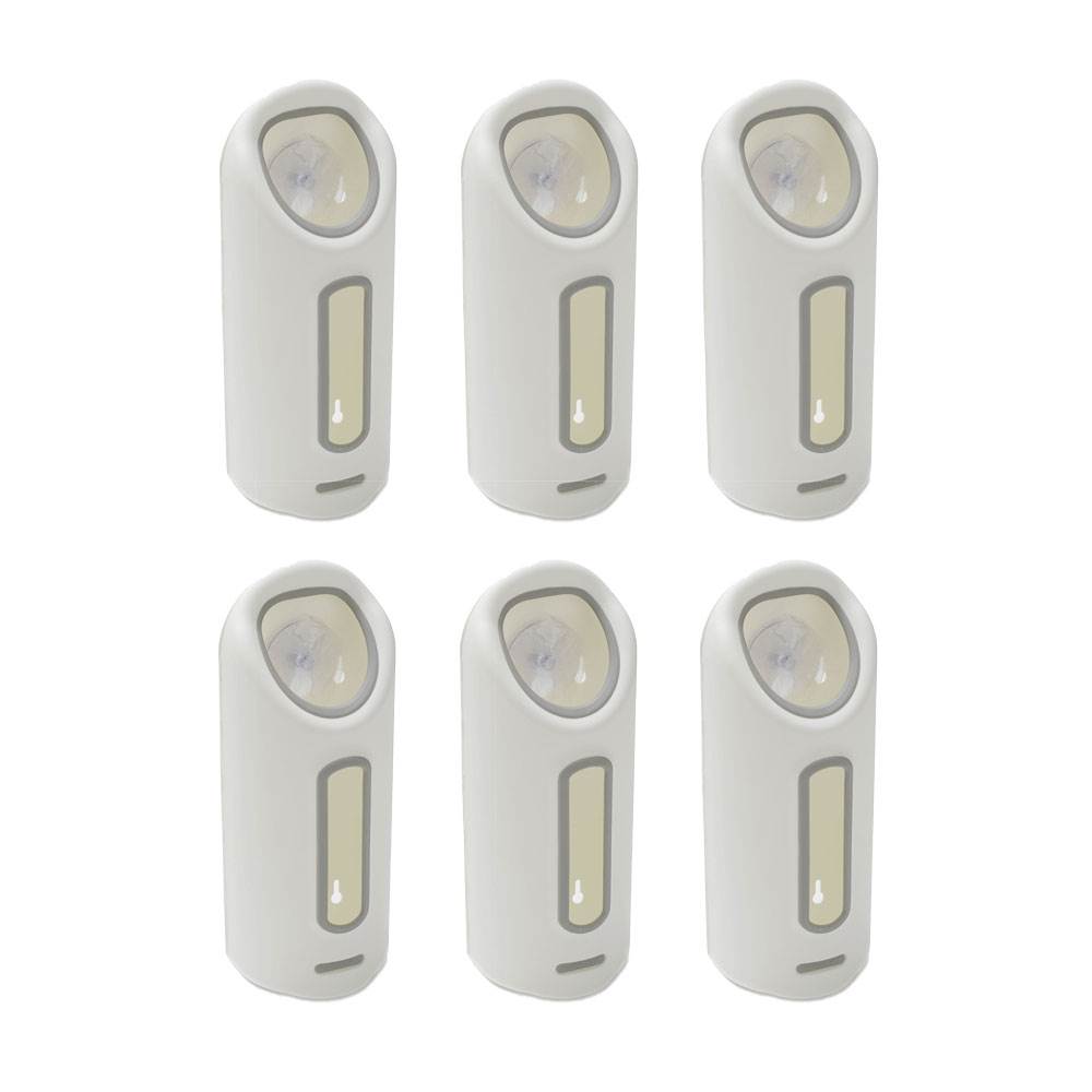 Madesmart Suction Cup Grocery Bag Saver Wall Holder Dispenser, White (6 Pack)