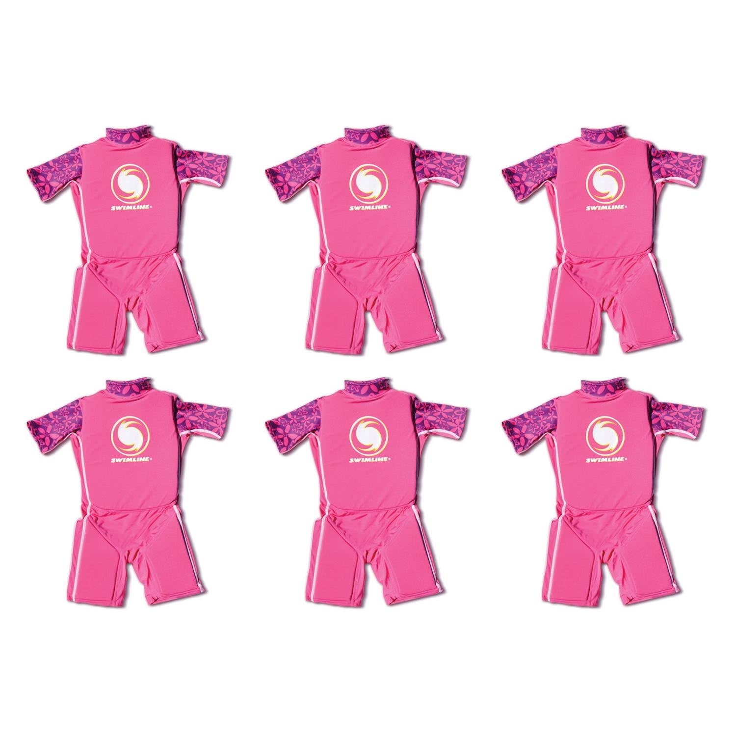 Swimline Lycra Girl's Floating Swim Trainer Wet Suit Life Vest, Large (6 Pack)
